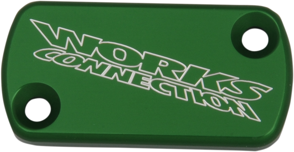Works connection Anodized Billet Aluminum Front Brake Reservoir Cover - Green Kawasaki/Honda