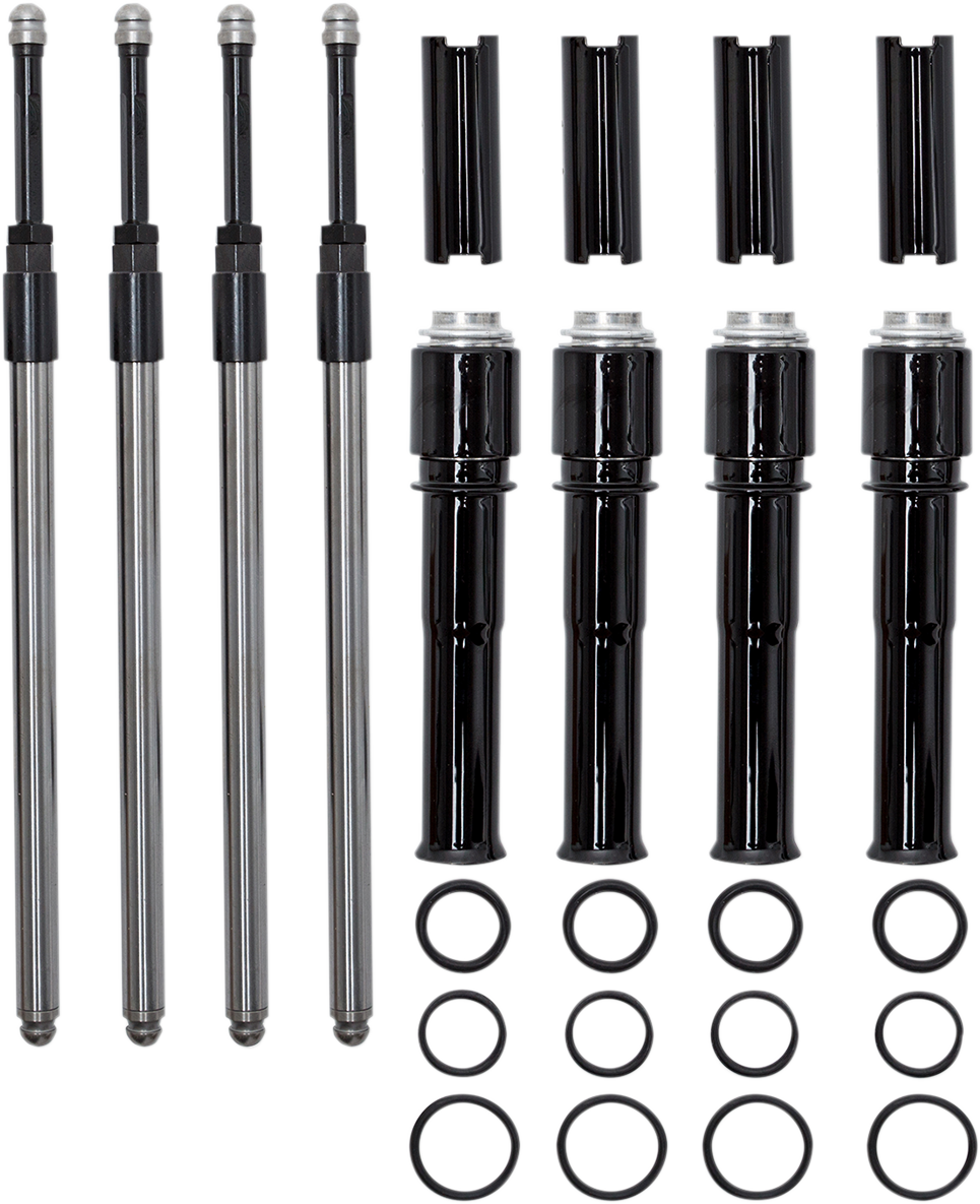 S&S Gloss Black Quickee Pushrod & Tube Kit for 1719 Harley Davidson M8