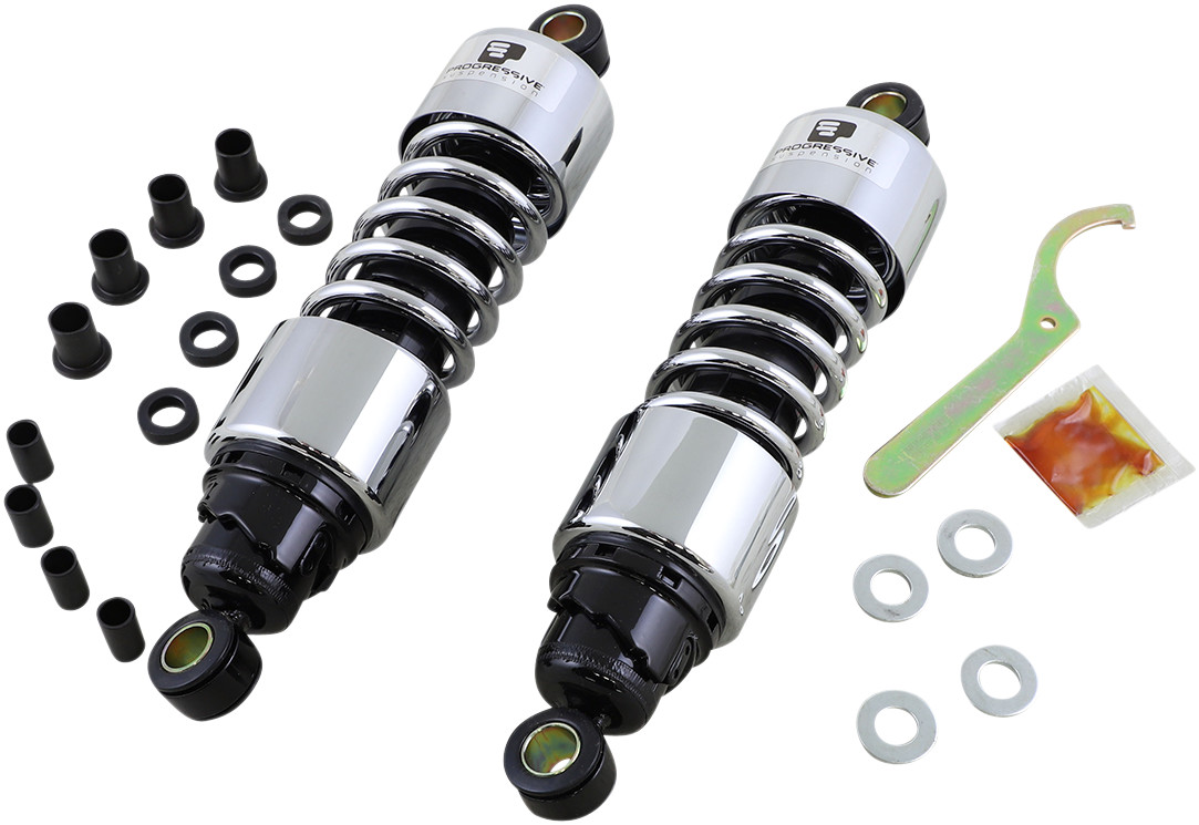 PROGRESSIVE SUSPENSION 412 Series Shocks — Chrome