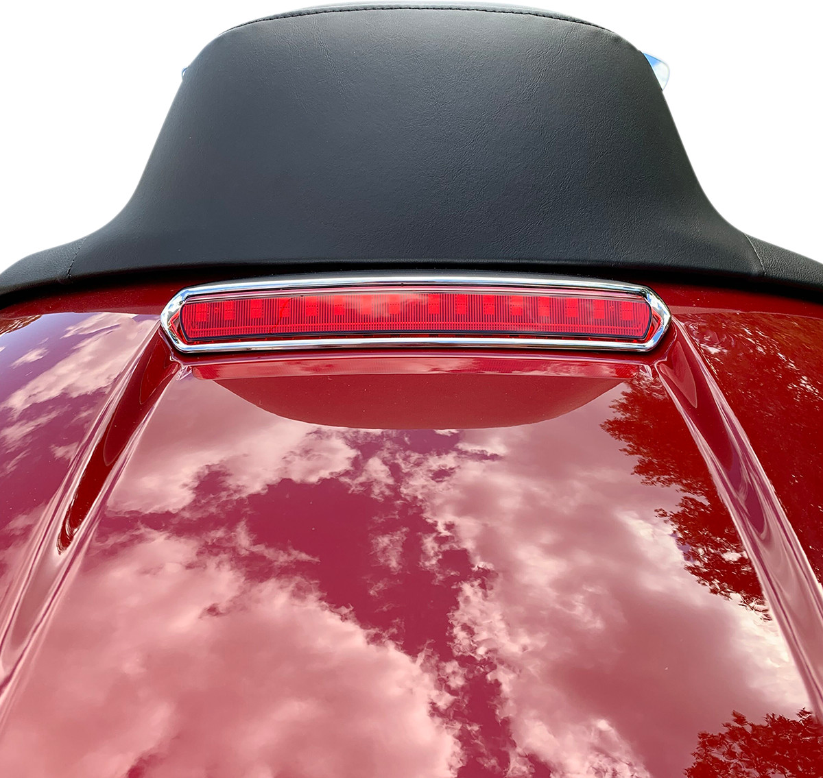 Custom dynamics Tour Pack Lid Light - Chrome/Red Harley Davidson