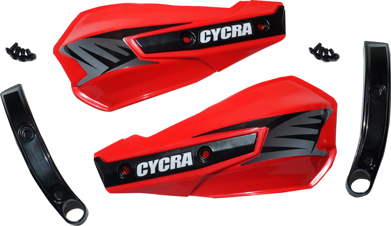 Cycra Replacement Vortex Handshields w/ Abrasion Guards - Red
