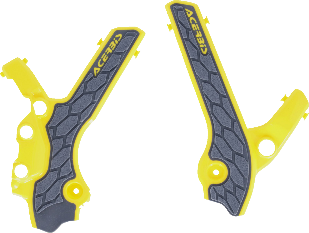 Acerbis X-Grip Frame Guards - Gray/Yellow - DR-Z 400S/E/SM Suzuki