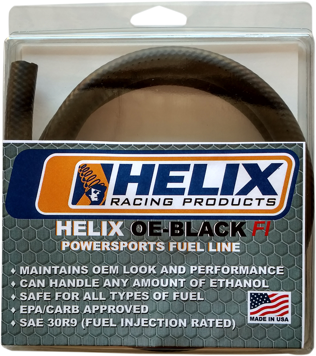 Helix Black Motorcycle F.I 5/16" x 3' Rubber Gas Tank Petcock Fuel Line