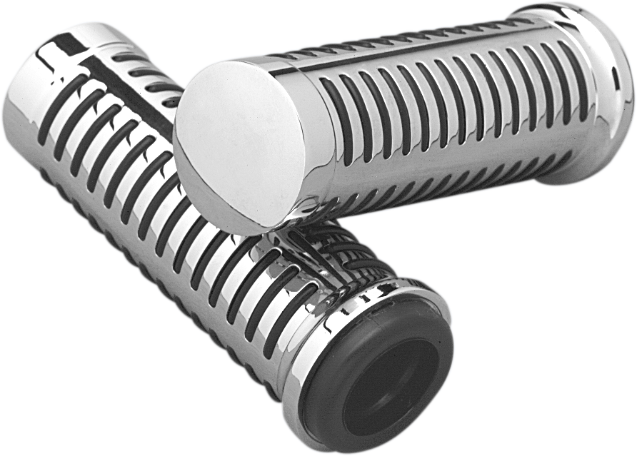 Parts unlimited Chrome Grips with O-Ring Design - 7/8"