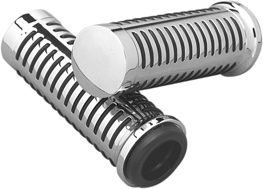 PARTS UNLIMITED Chrome Grips with O-Ring Design