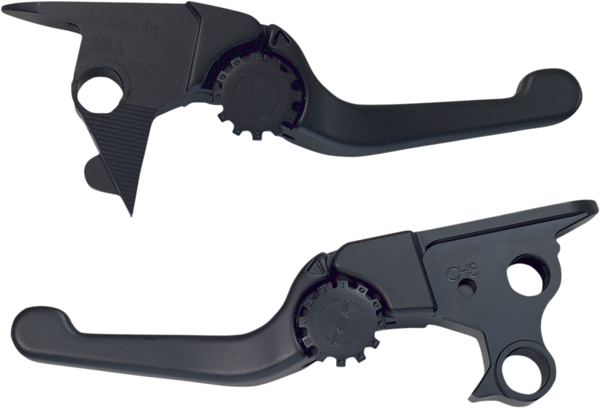 Psr Anthem Shorty Lever Set - Black Harley Davidson