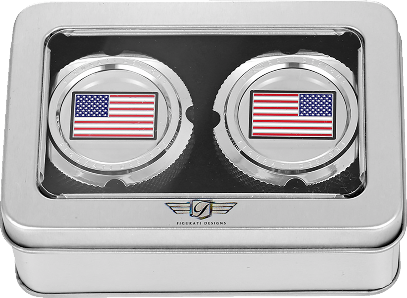 Figurati Designs Front Axle Nut Covers for Harley 2002-2025