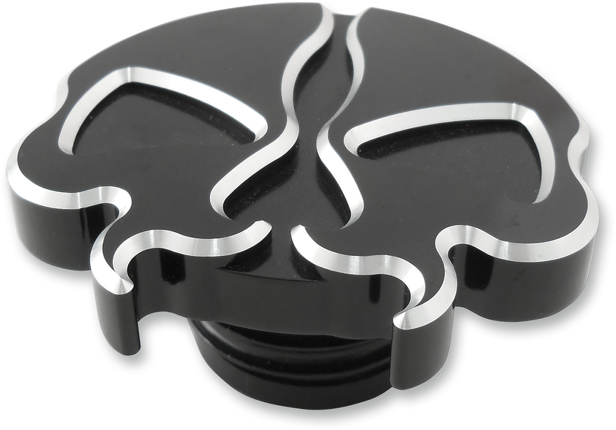 Drag Specialties Split Skull Gas Cap — Non-Vented