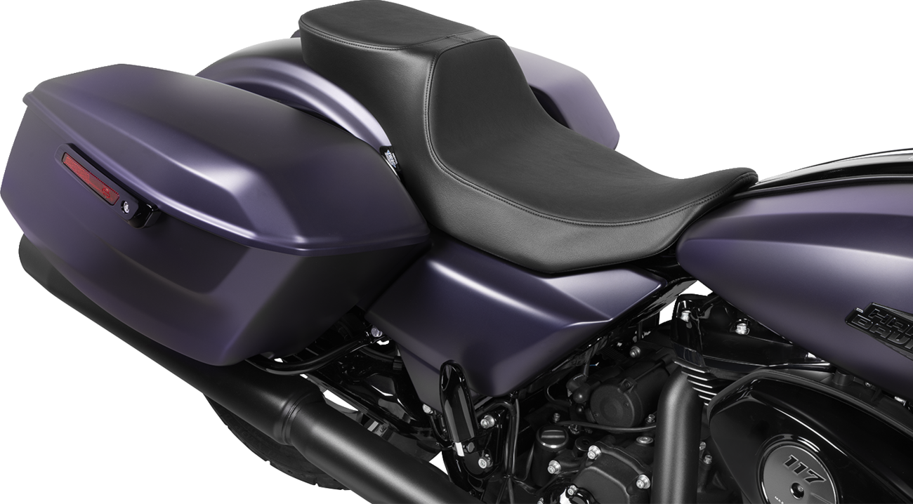 Drag specialties seats Predator 2-Up Seat - Extended Reach - Smooth Vinyl - FLHX/FLTR '23-'24 Harley Davidson