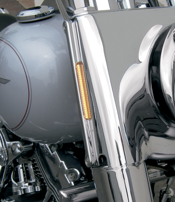 Alloy Art LED Front Turn Signals For Harley Fat Boy 1990-2017