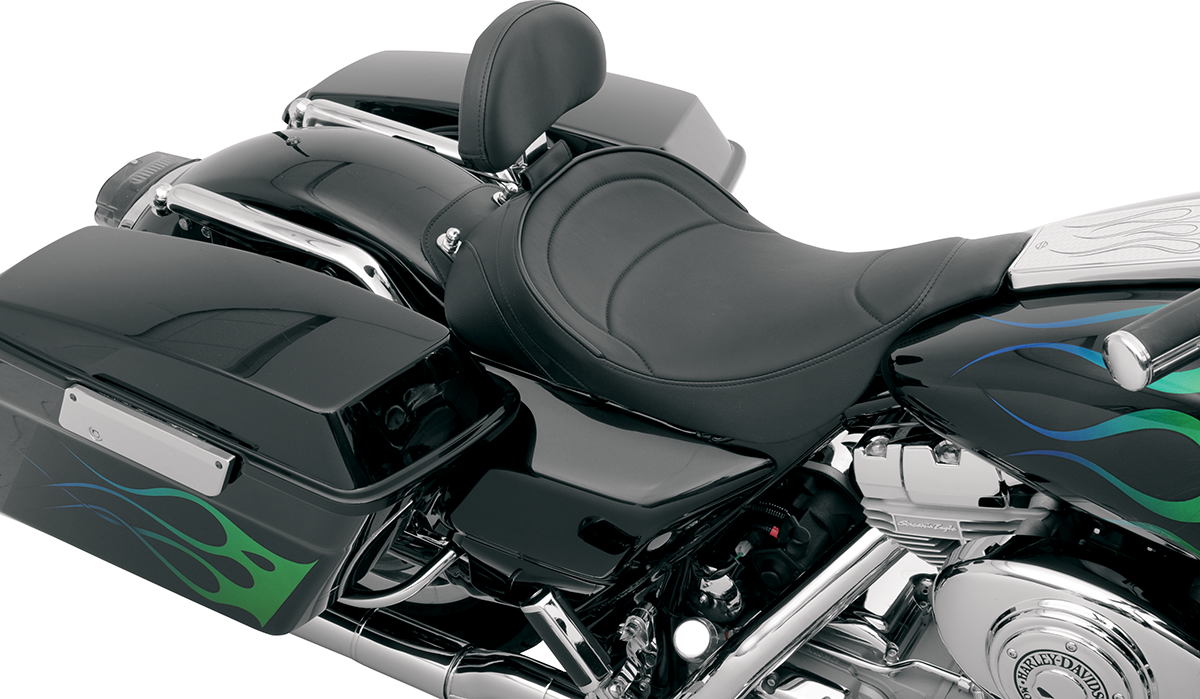 Drag specialties seats Solo Seat - Mild Stitched - Driver Backrest - FLT '97-'07 Harley Davidson