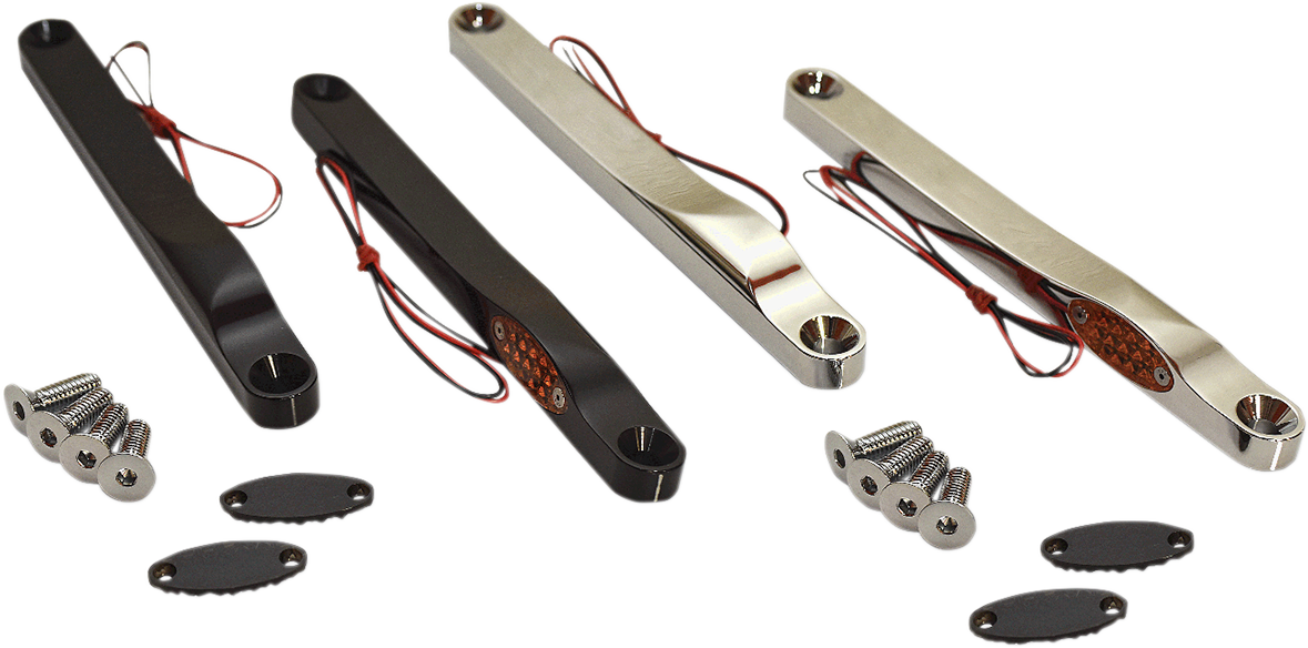 Pro-one perf.mfg. LED Front Turn Signal Lights - Chrome Harley Davidson