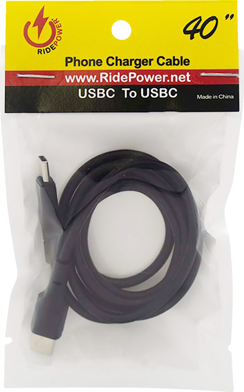 RidePower USB-C To USB-C Phone Charger Cable