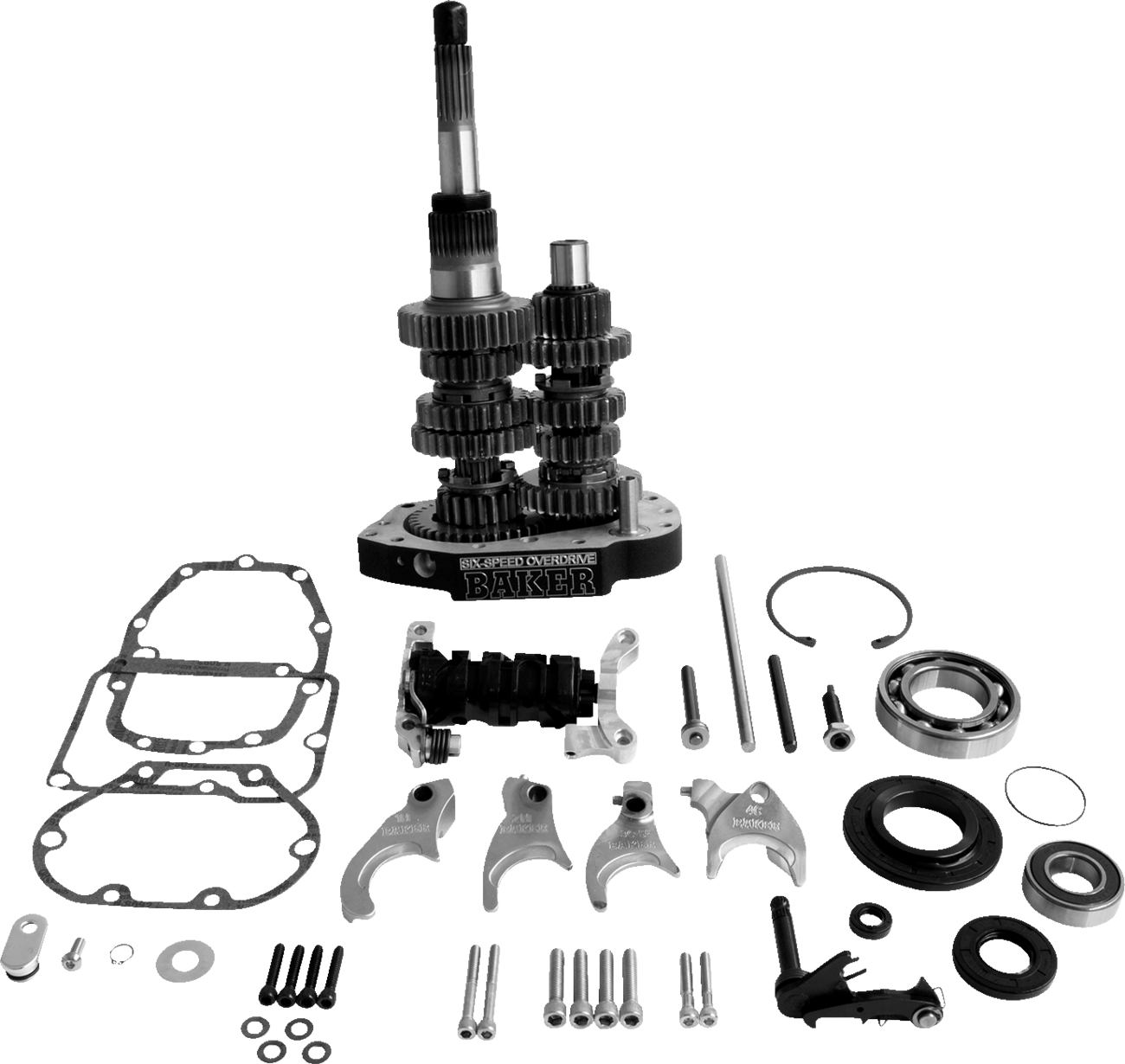 Baker drivetrain 6-Speed Gear Set - Black Harley Davidson