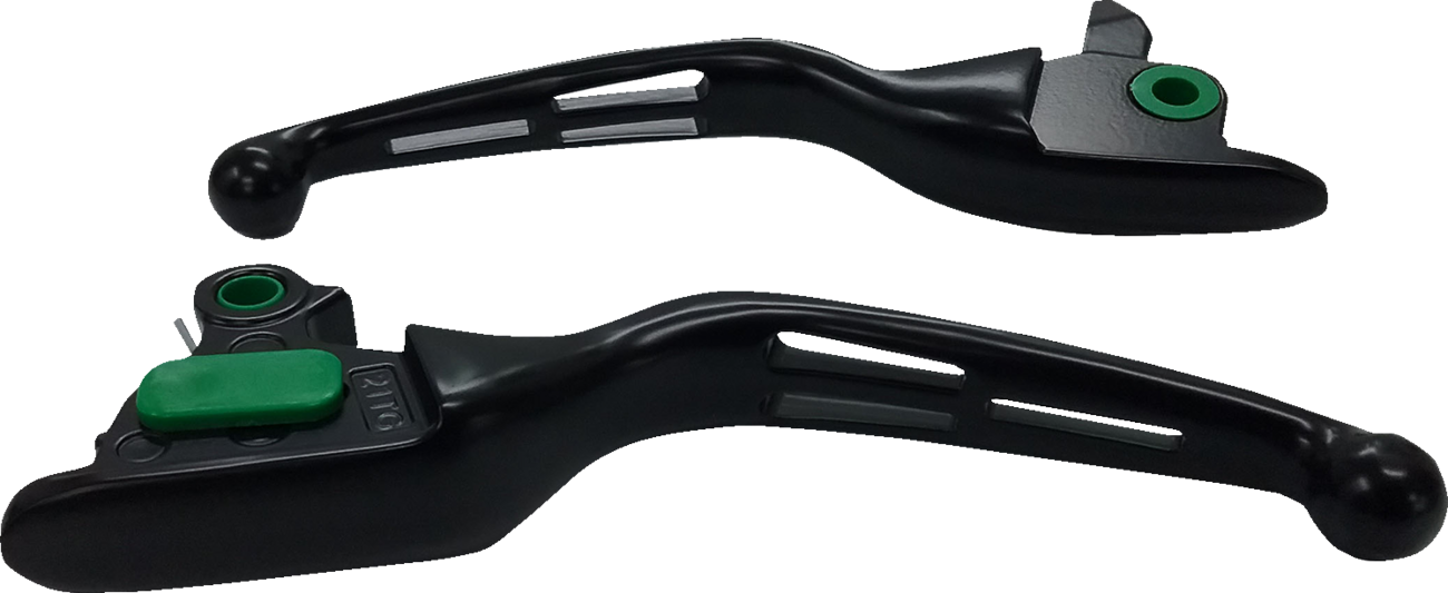 Drag specialties Slotted Wide Blade Lever Set - Black Harley Davidson