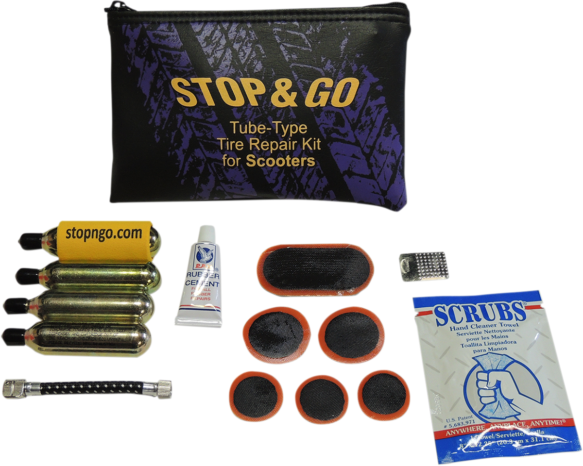 STOP & GO INTERNATIONAL Scooter Tube Type Tire Repair and Inflation Kit