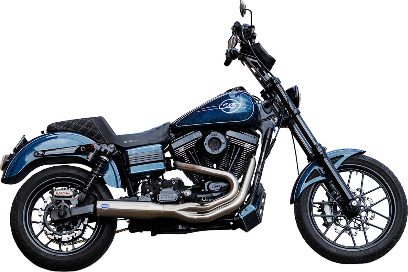 S&s cycle 2-into-1 Qualifier Exhaust System - Brushed Harley Davidson