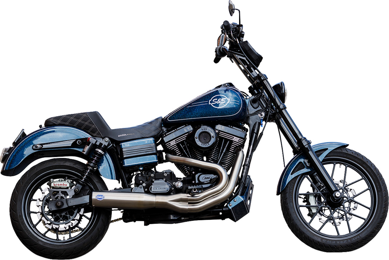 S&s cycle 2-into-1 Qualifier Exhaust System - Brushed Harley Davidson