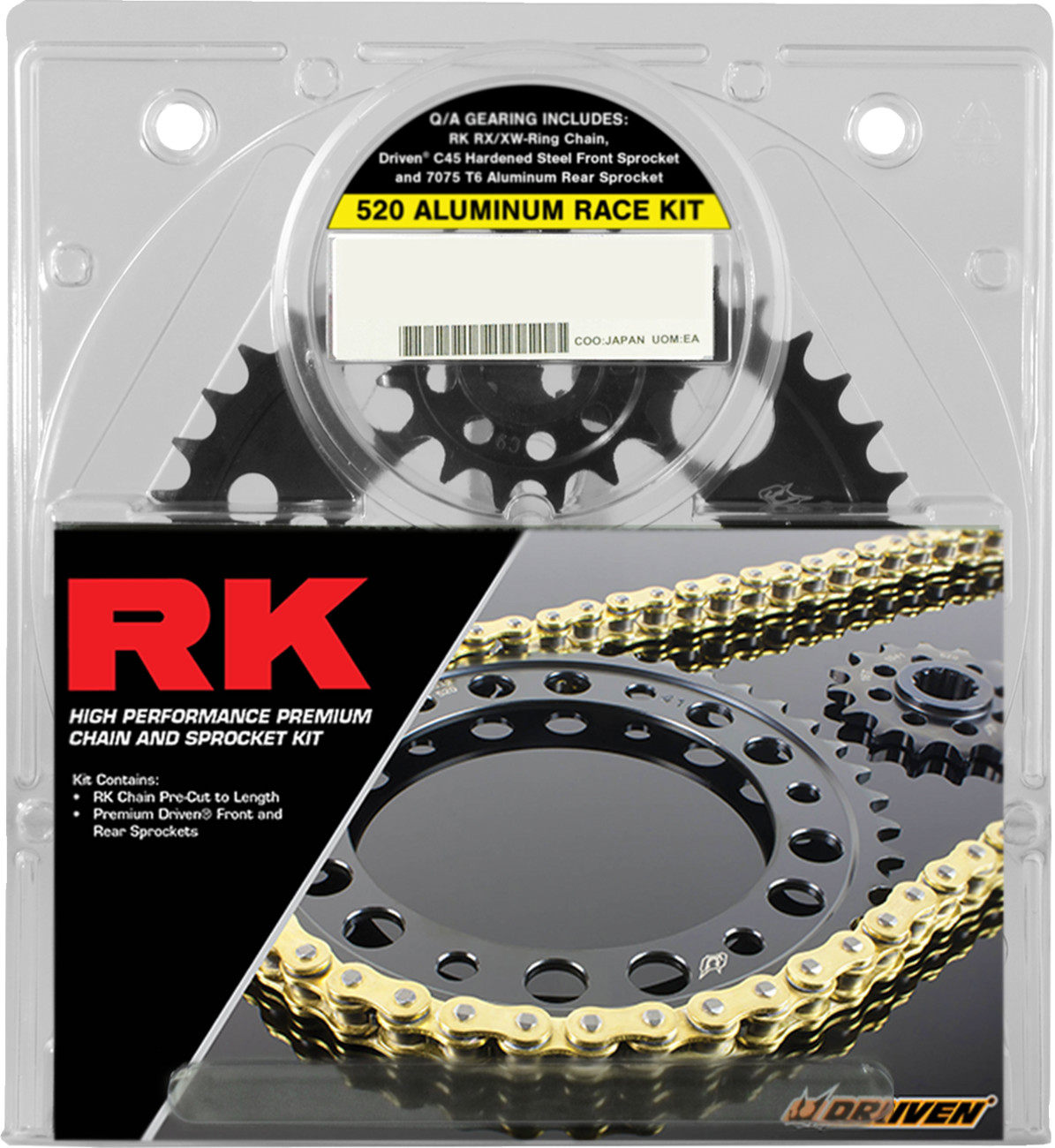 RK 520 Aluminum Race Chain and Sprocket Kit