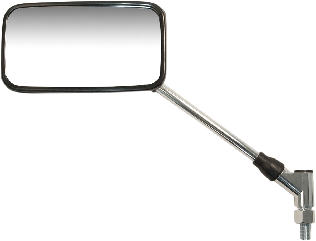 Emgo Mirror - Side View - Rectangle - Chrome - Left 2007-2015 Yamaha XVS650 V Star Custom / 2012-2012 Yamaha XVS 650 V-Star Custom