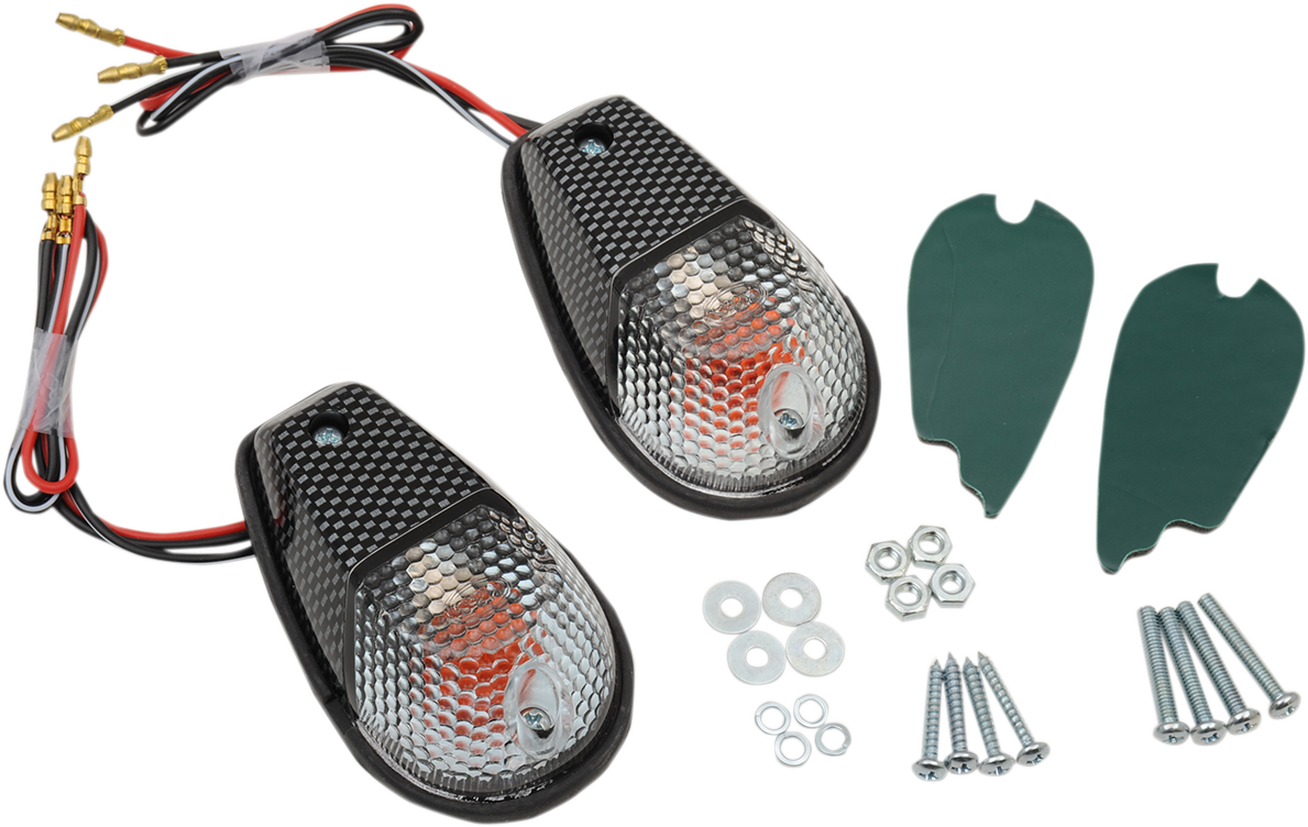 K&s technologies Flush Mount Marker Lights - Carbon/Clear
