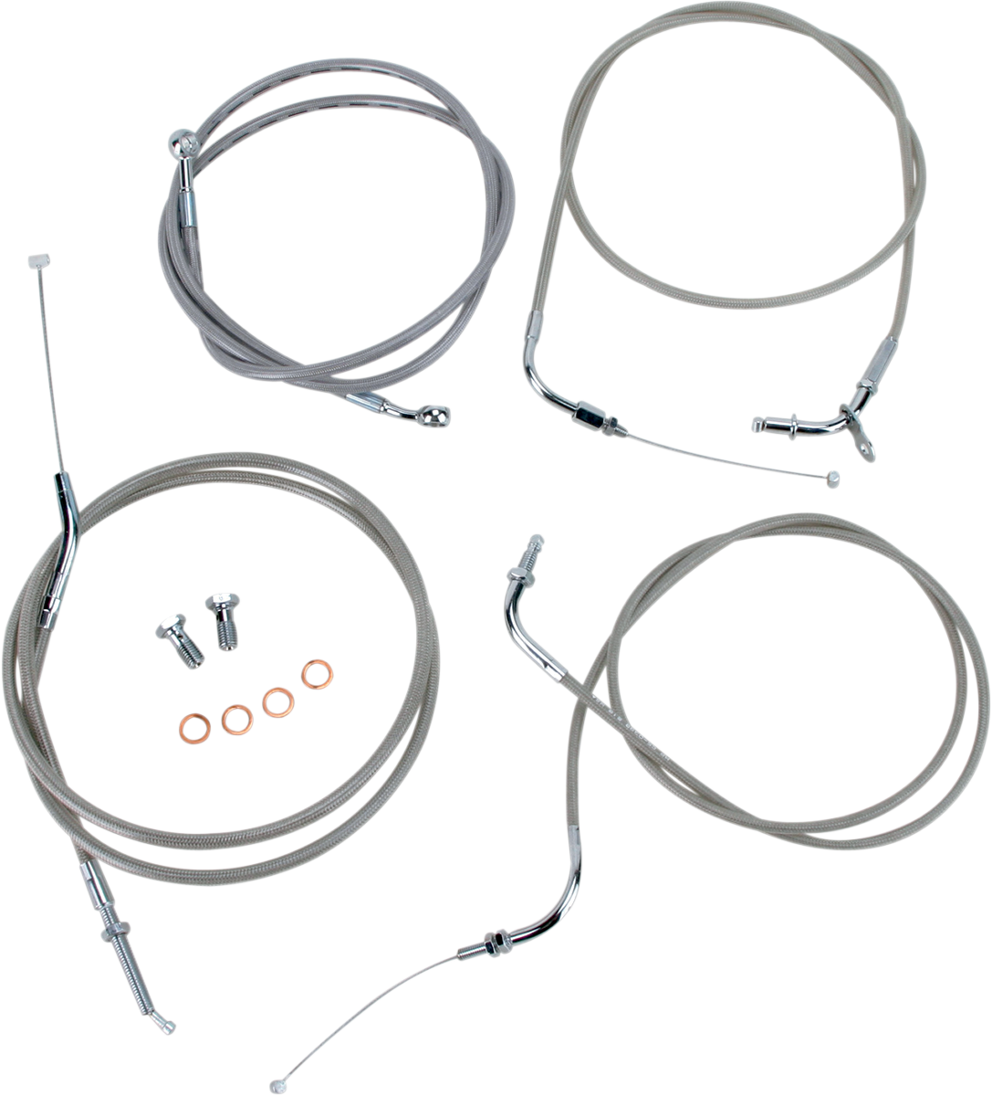 BARON Stainless Handlebar Cable/Line Kit