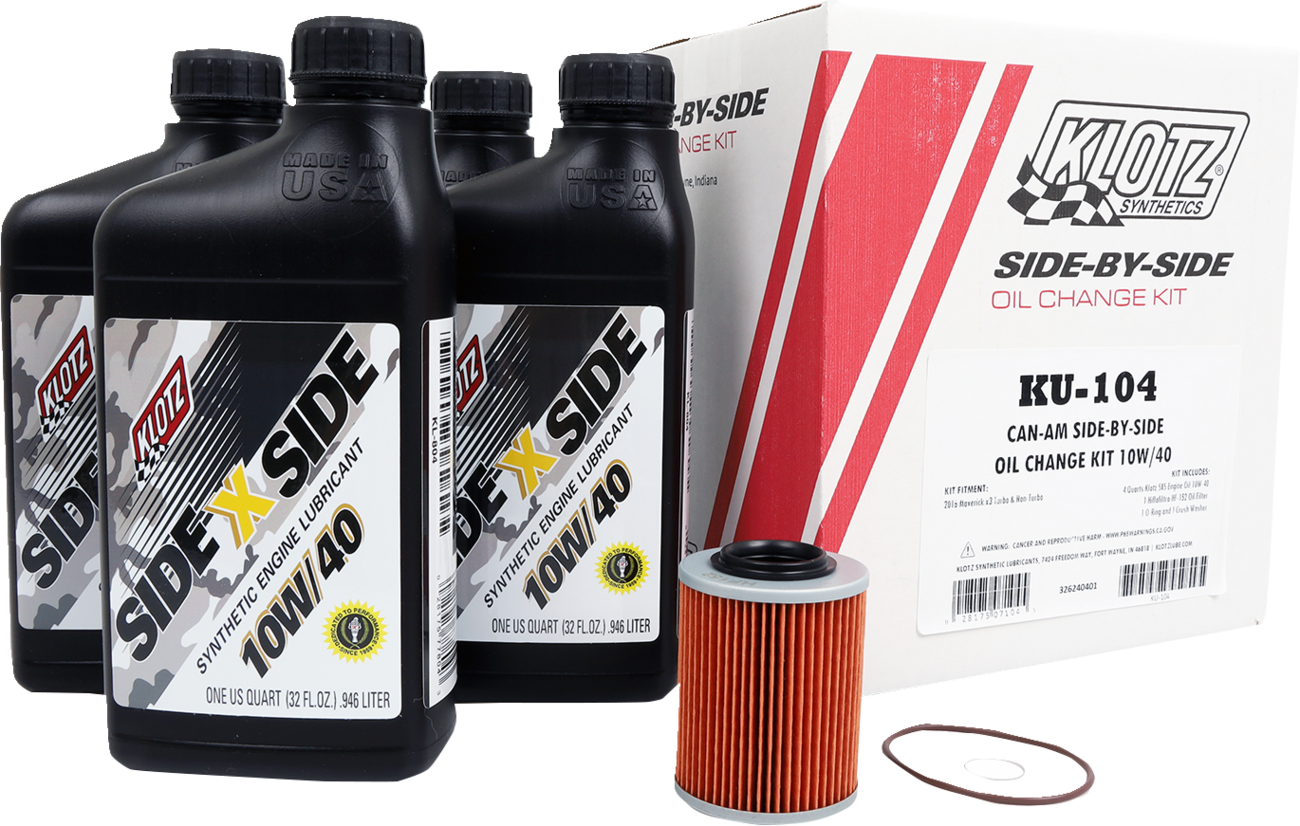 Klotz Side By Side Oil Change Kit With Oil Filter Can-Am Maverick X3 2016-2024