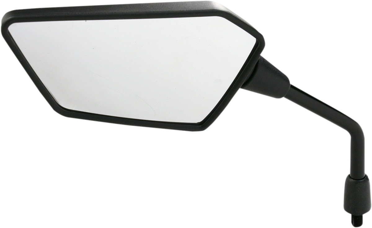 Emgo Mirror - Side View - Polygon - Black - Left 2009-2010 Kawasaki KLX250SF