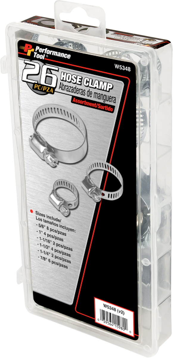 PERFORMANCE TOOL 26-Piece Hose Clamp Assortment