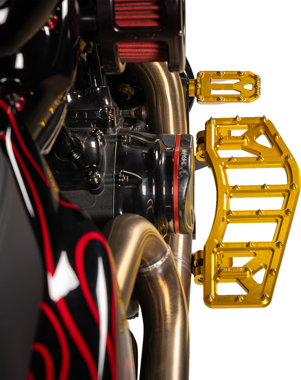 Thrashin supply co. Aggressor Floorboards - Gold Harley Davidson
