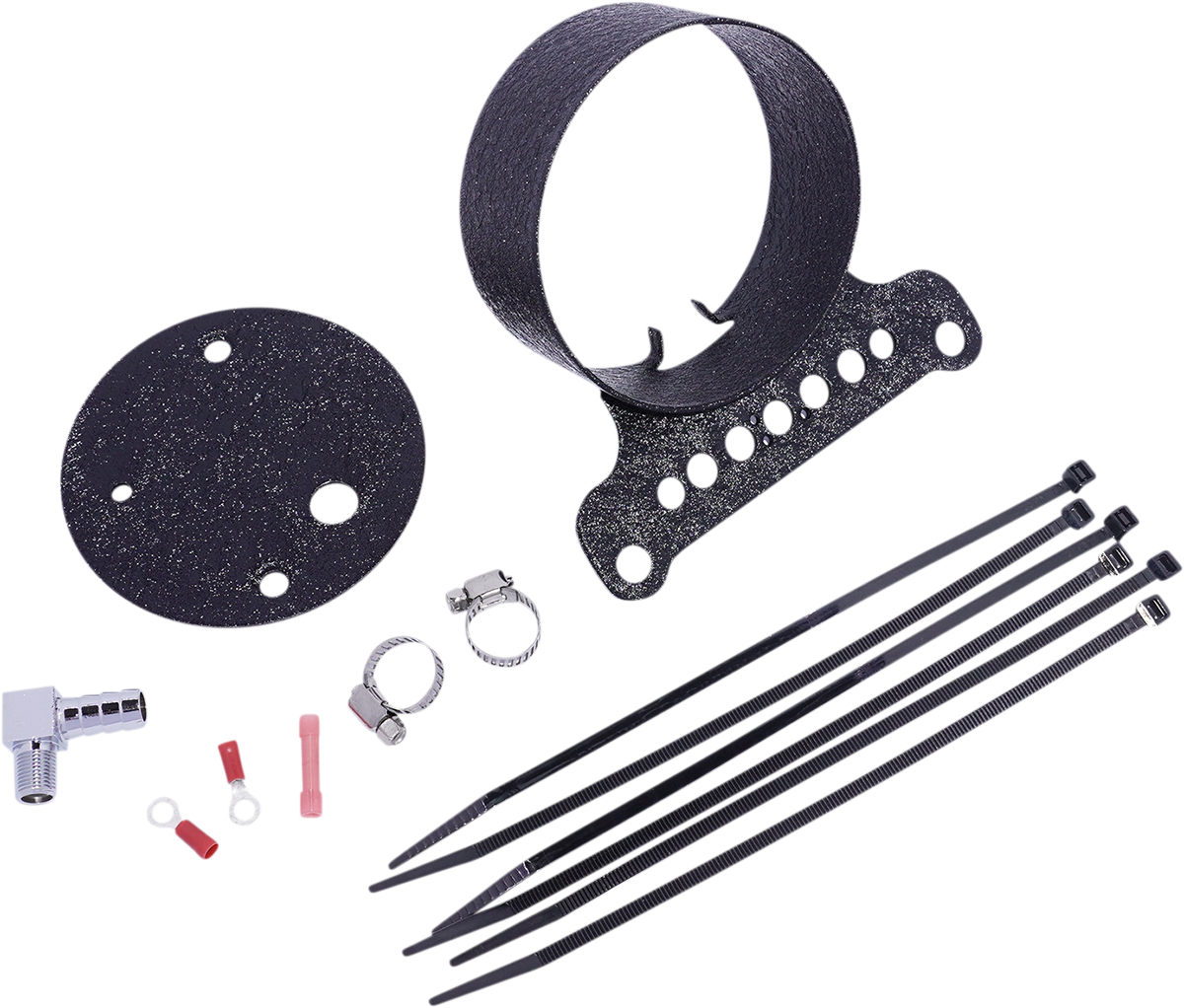 Drag specialties Single Gauge Bracket - Wrinkle Black Harley Davidson