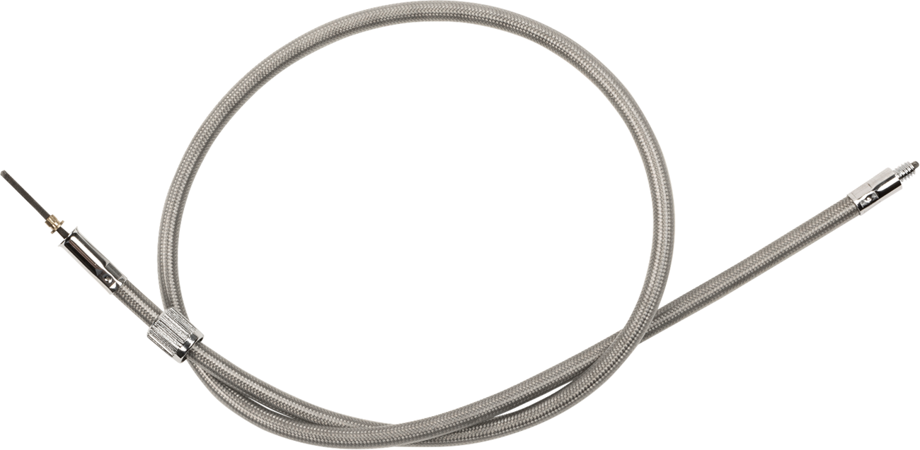 Drag specialties Front-Wheel Drive Speedometer Cable - 35" - Braided Harley Davidson
