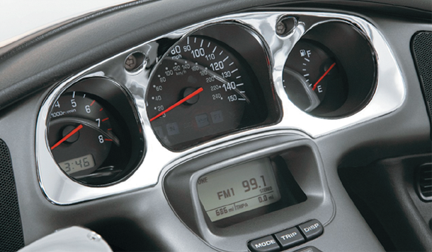 Show chrome Chrome Instrument Panel Accent 2001-2005 Honda GL1800 Gold Wing