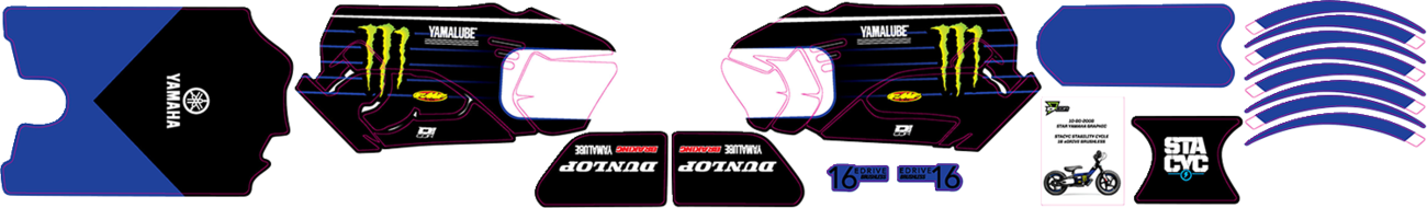 D'COR VISUALS STACYC™ Stability 16" Cycle Brushless Graphic Kit — Yamaha/Star Racing