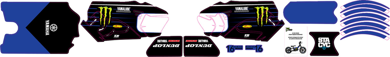 D'COR VISUALS STACYC™ Stability 16" Cycle Brushless Graphic Kit — Yamaha/Star Racing