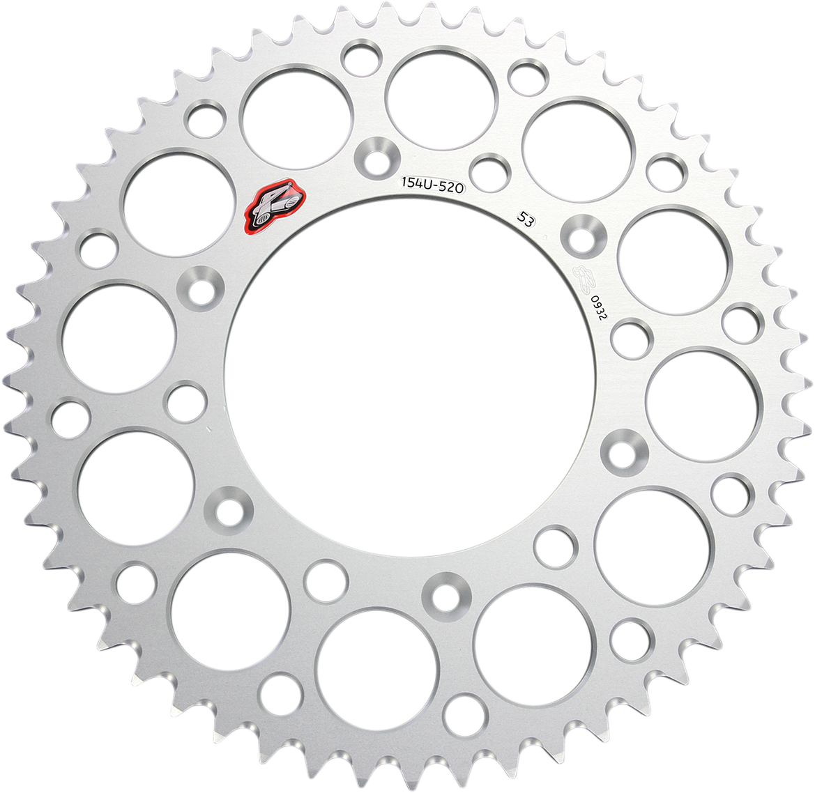 Renthal Rear Sprocket - Aluminum - 53 Tooth - Silver - Honda 53T
