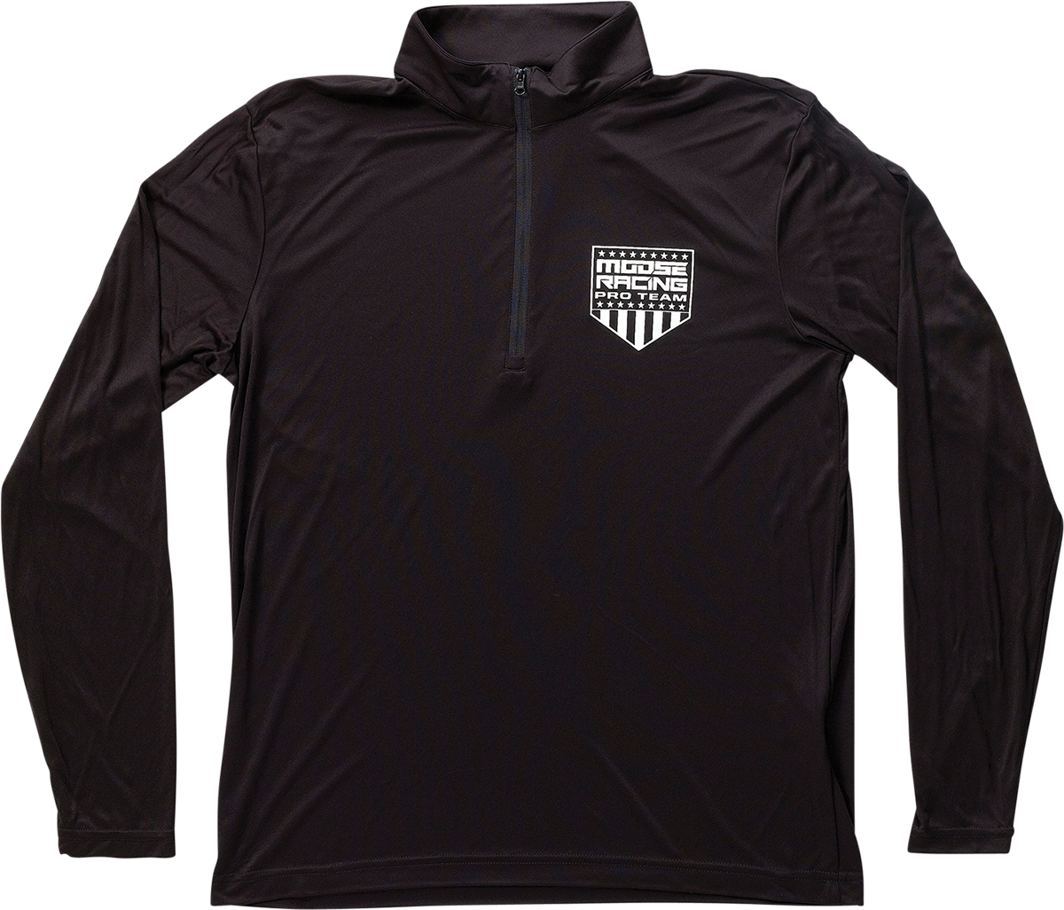 Moose Racing [3050-5890] Quarter Zip Pullover Md Black | Pullover 1/4 Zip  Bk Md