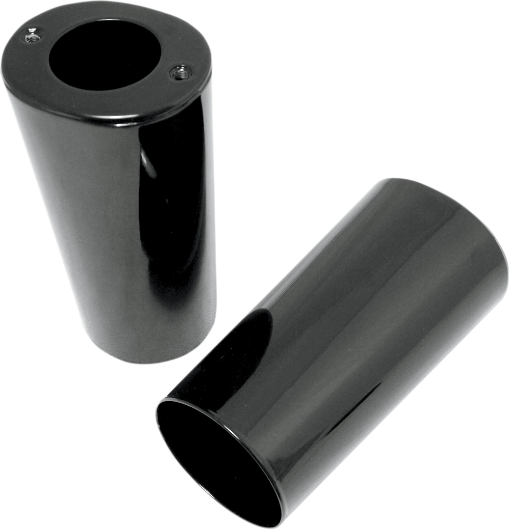 Drag specialties Fork Slider Covers - Stock Length - Gloss Black - Smooth Harley Davidson