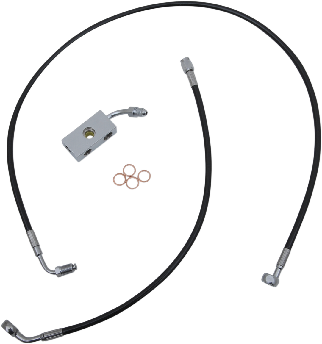 Black Braided Brake Line Kit