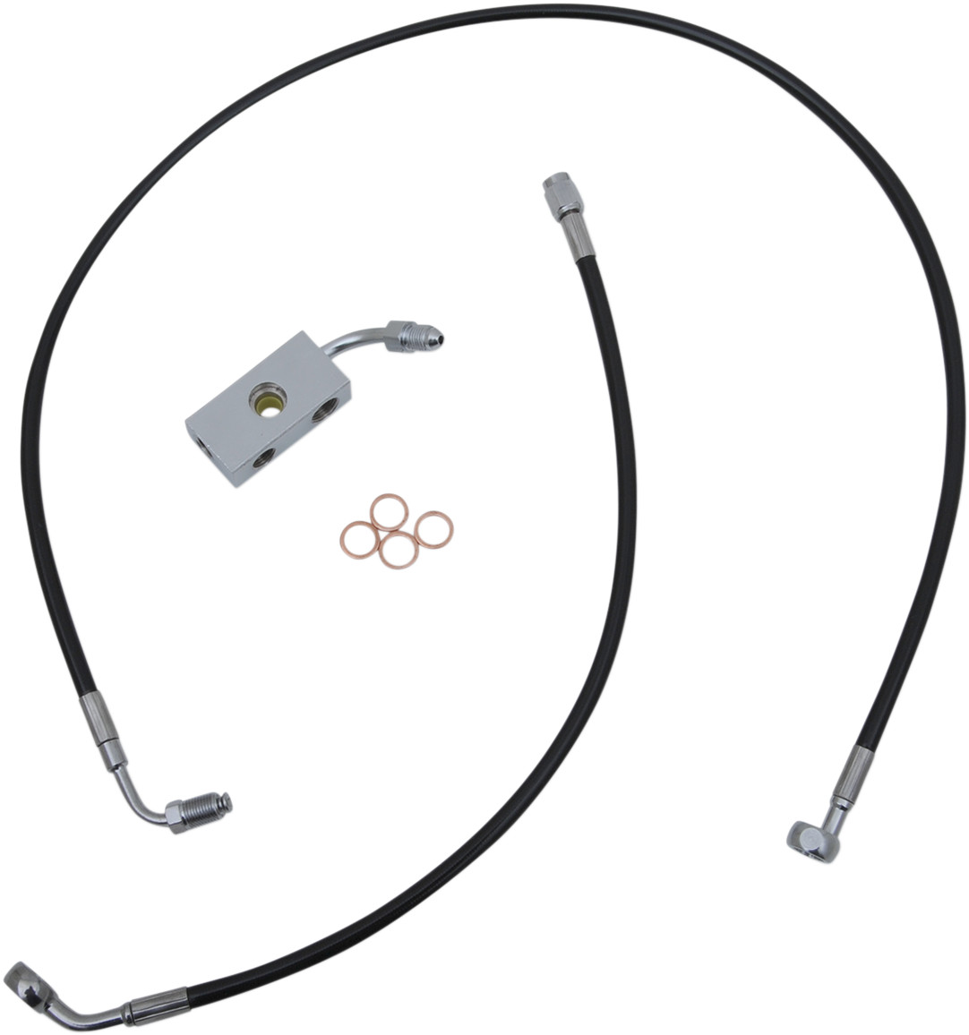 Black Braided Brake Line Kit