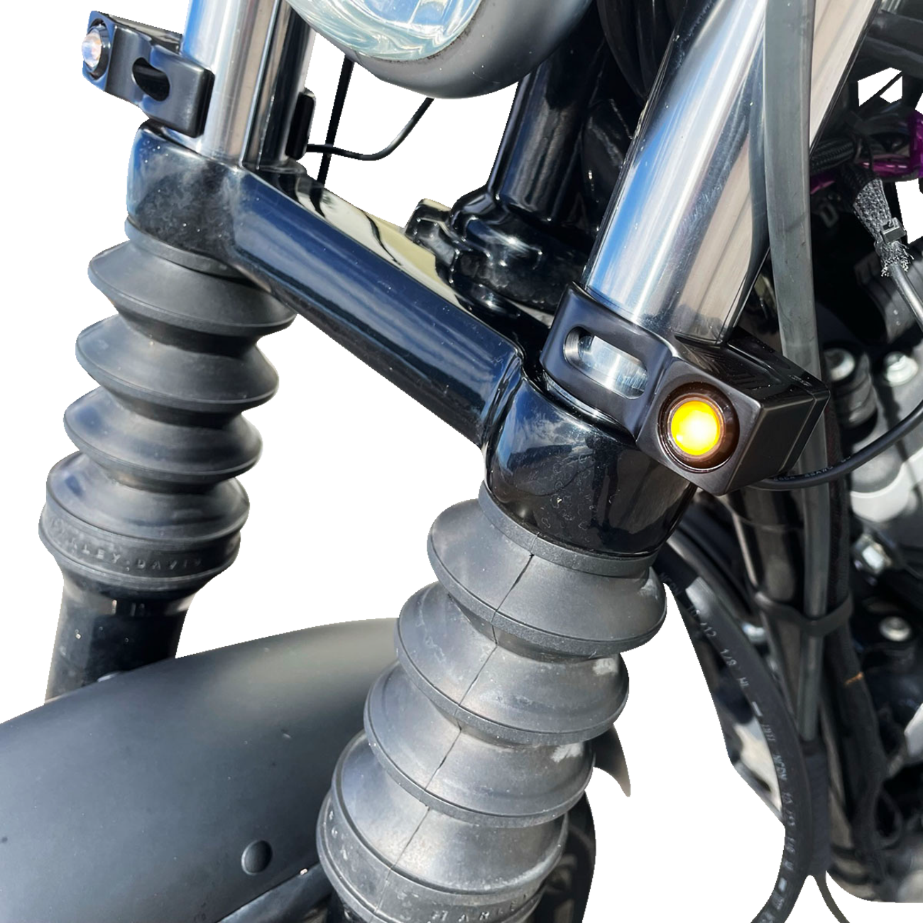 Joker Machine Rat Eye Fork Mount LED Turn Signals