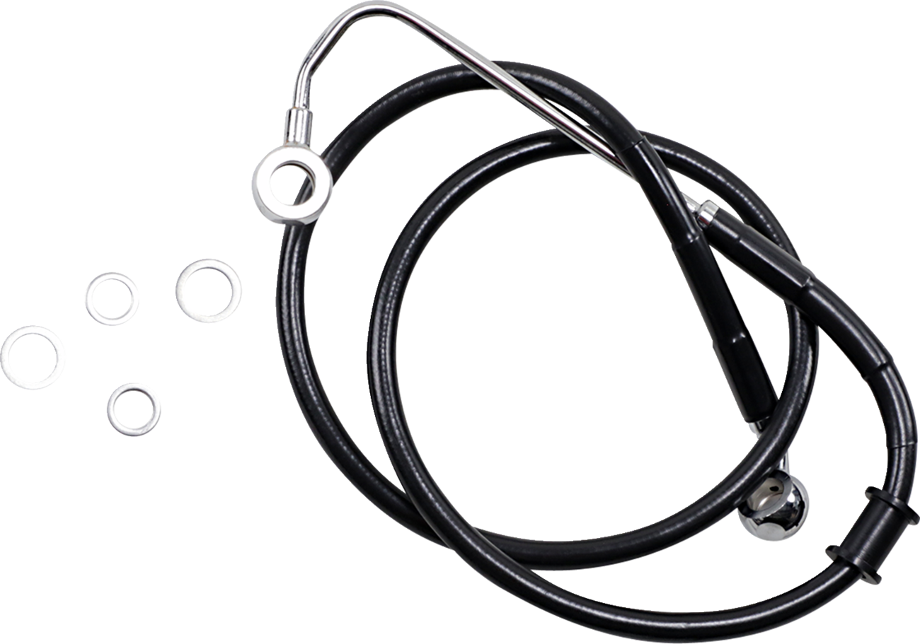 Drag specialties Brake Line - +6" - Black - '15-'17 Softail 2015-2017 Harley Davidson FLSTN Softail Deluxe