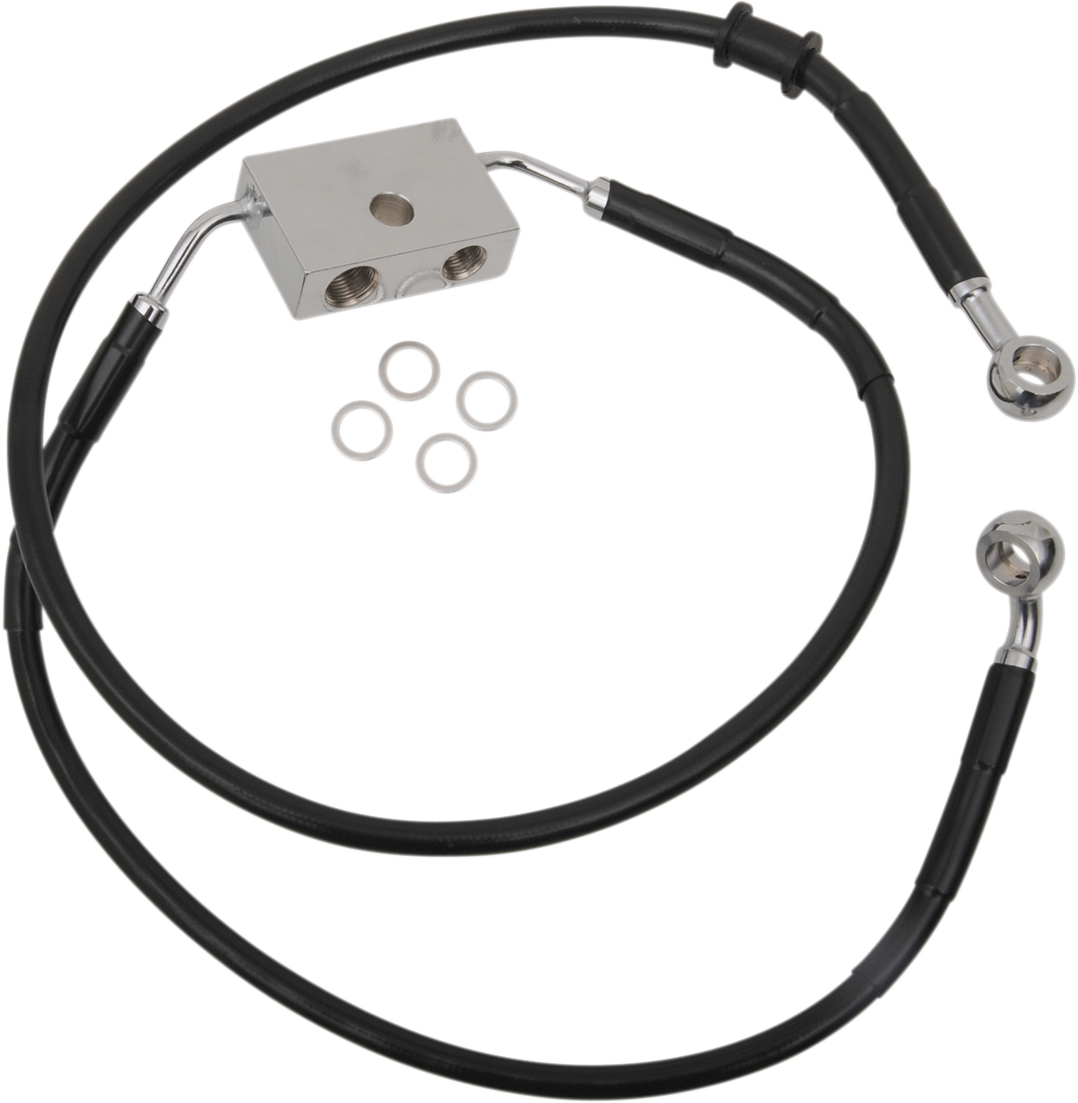 Drag specialties Brake Line - Front - +12" - Black - XL 2014-2022 Harley Davidson XL1200X Forty-Eight