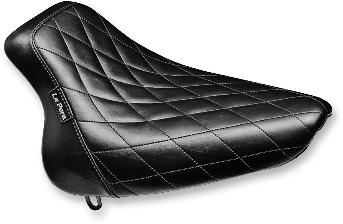 Le pera Bare Bones Solo Seat - Diamond Stitch - Black - Softail '00-'07 Harley Davidson