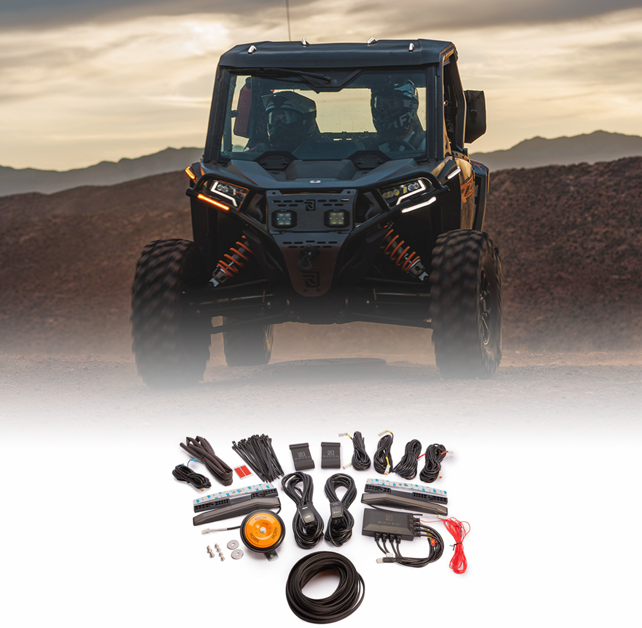 Ravek Auto-Cancel Turn Signal Kit w/White Running Lights Polaris RZR XP 2024-2025