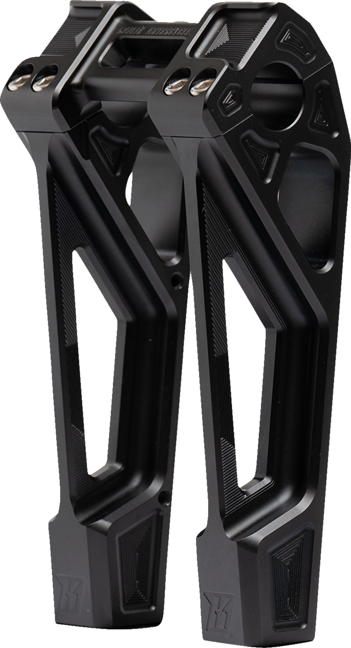 Kodlin usa Fastback Risers - Includes Clamp - 8" - Black 2024-2024 Harley Davidson FLTRX Road Glide