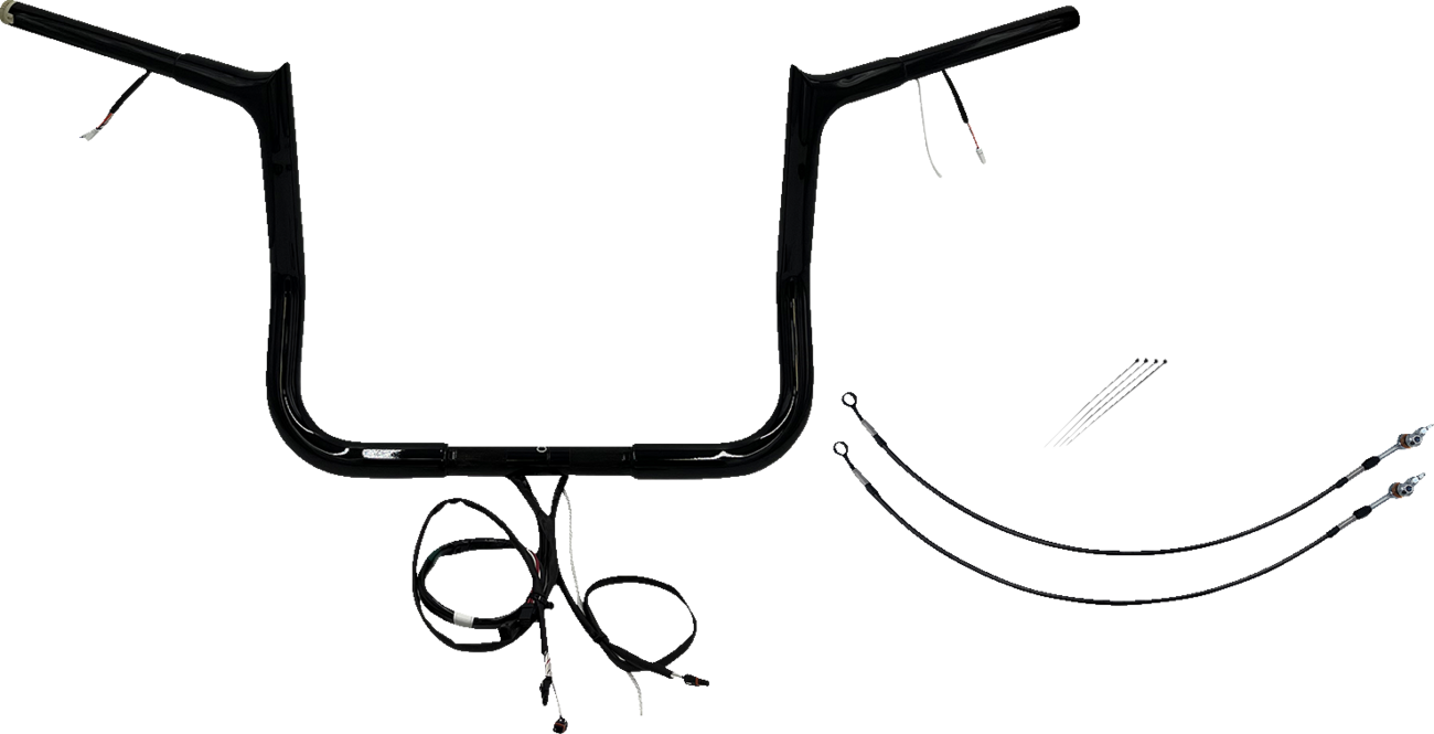 Fat Baggers Inc. 1 1/4" Wired Pointed Top Handlebar Kit For Harley Touring 2016-2020