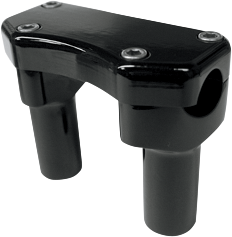 Drag specialties Handlebar Riser & Top Clamp Kit - 3" - Buffalo - Black