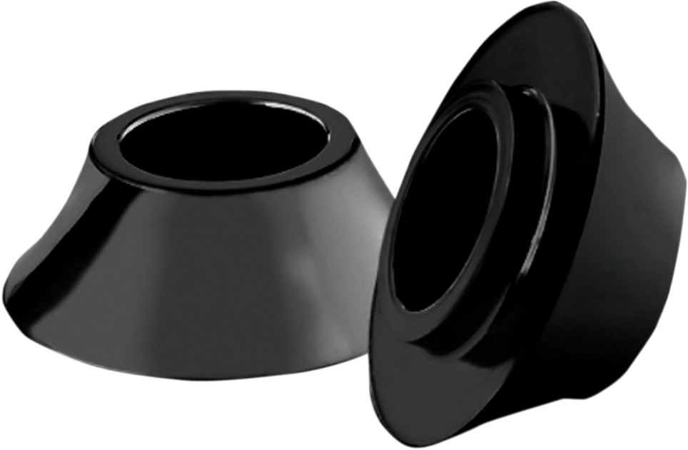 Rc components Spacers - Front/Axle - Tapered - Black - Pair - '08-'23 Touring/Trike Harley Davidson