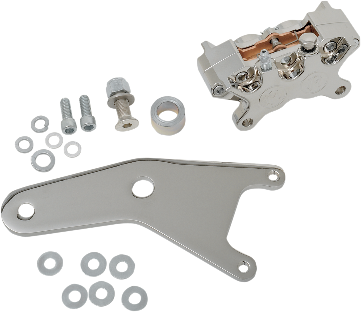 Performance Machine 4-Piston Rear Brake Caliper Kit For Harley FL / FX 1970-1984